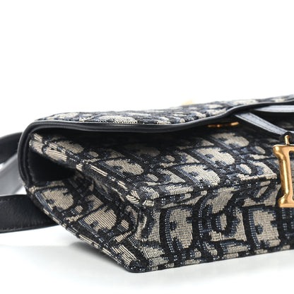 Christian Dior Oblique Saddle Belt Bag Blue 6 of 7
