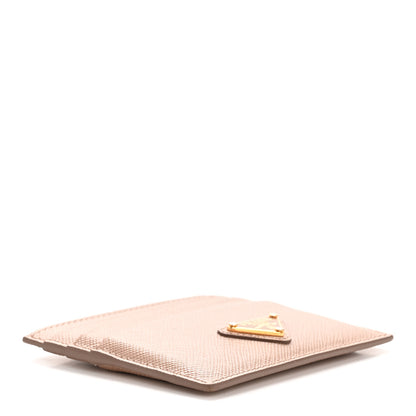 Prada Saffiano Triangle Card Holder Cipria 4 of 9