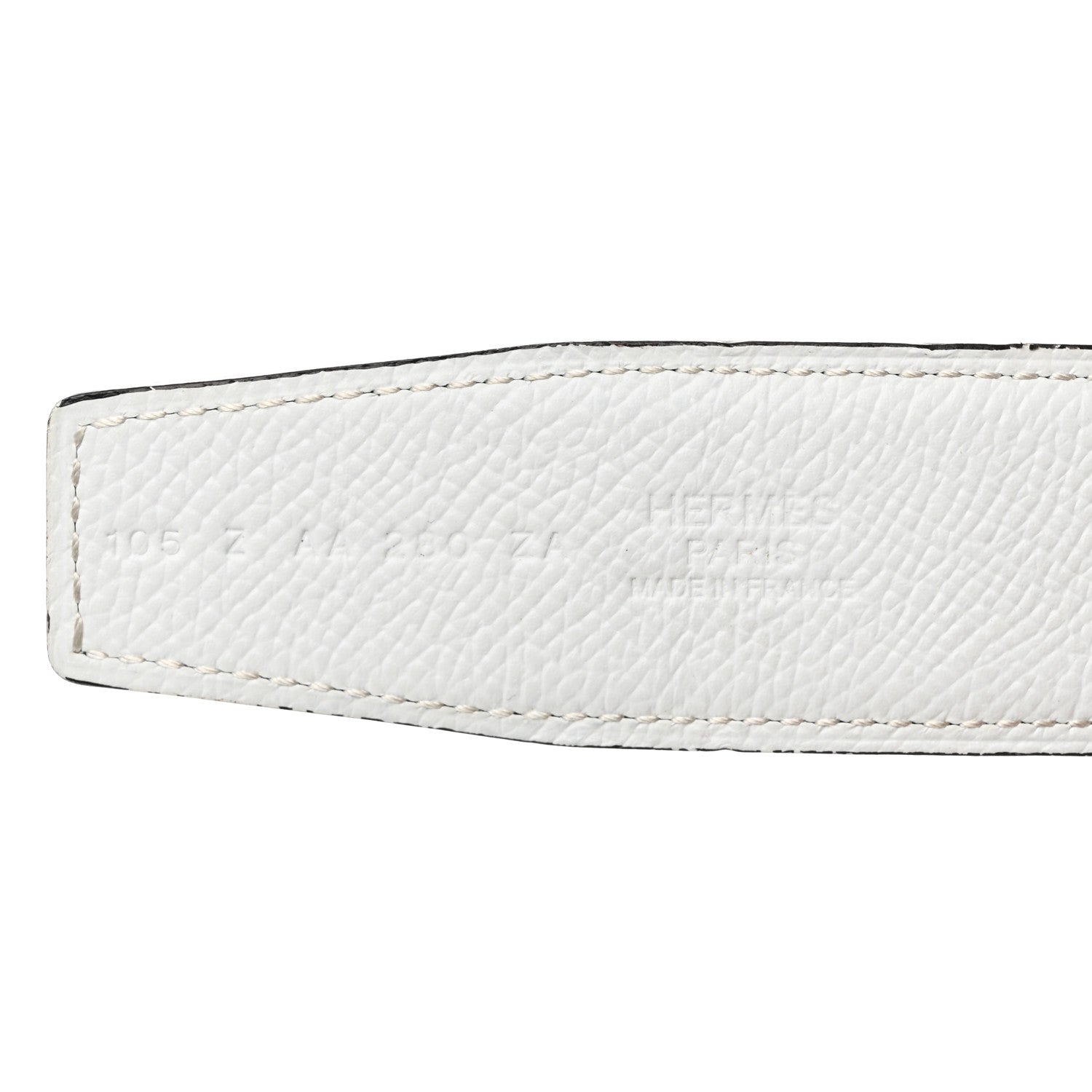 Hermes Epsom 32mm Belt Strap 105 42 White Vert De Gris 5 of 9