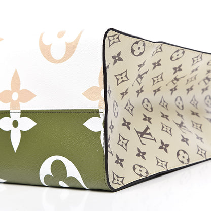 Louis Vuitton Monogram Giant Onthego GM Kaki Beige 12 of 13