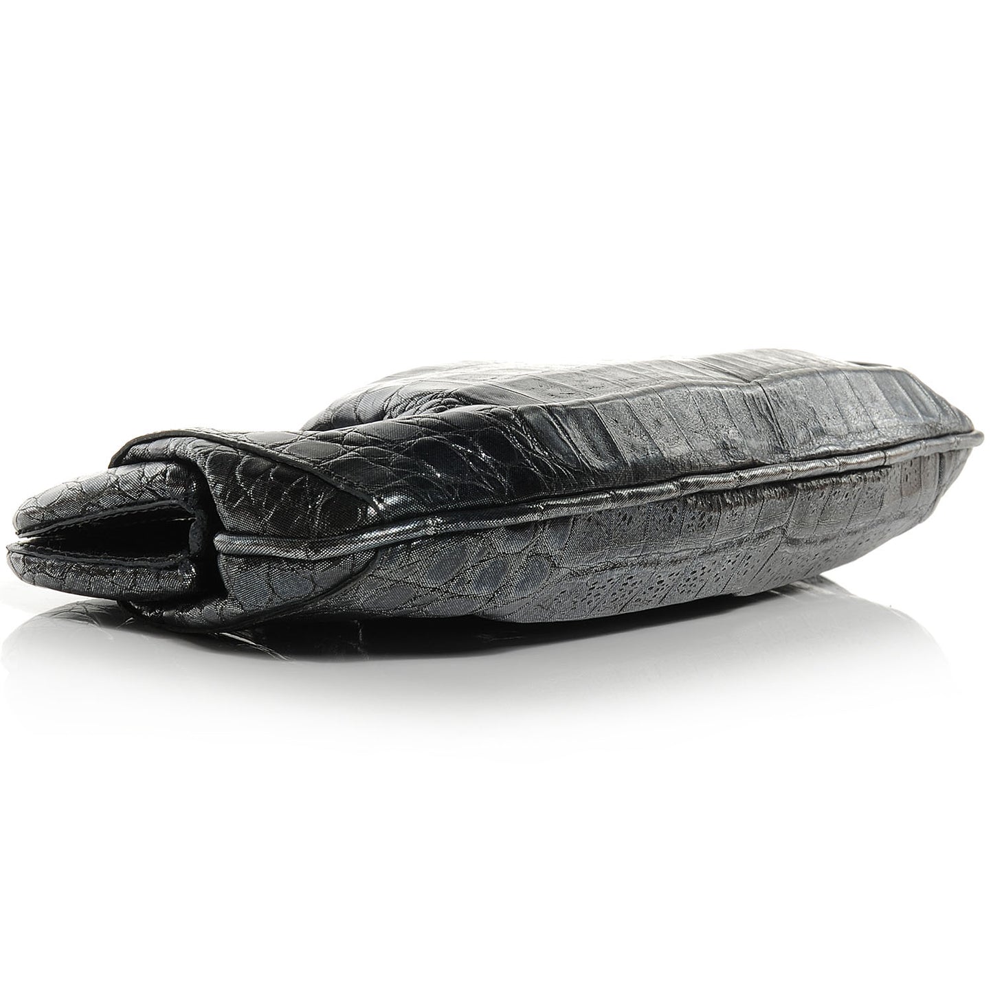 Crocodile Clutch Pewter