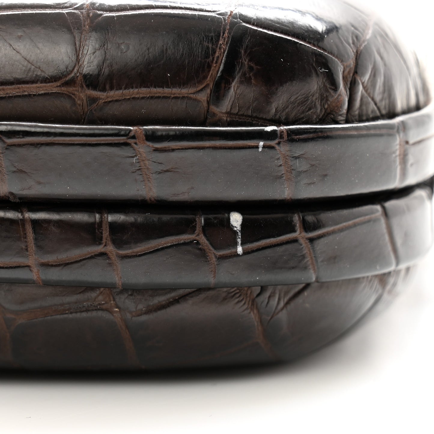 Crocodile Knot Clutch Brown