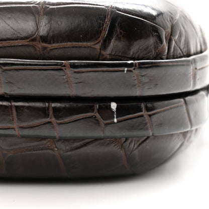 Bottega Veneta Crocodile Knot Clutch Brown 7 of 7