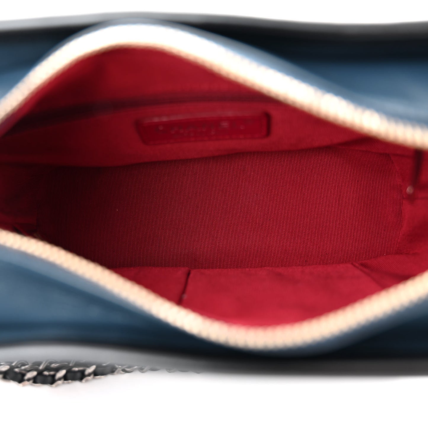 Aged Calfskin Quilted Small Gabrielle Hobo Navy Black