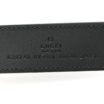 Gucci Plutone Calfskin Plaque GG 30mm Belt 100 40 Black 3 of 4
