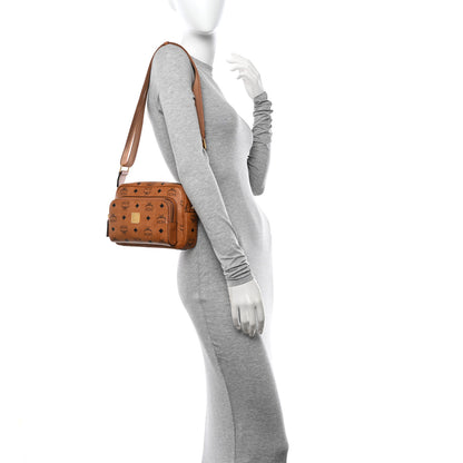 MCM Visetos Monogram Small Aren Crossbody Cognac 2 of 14