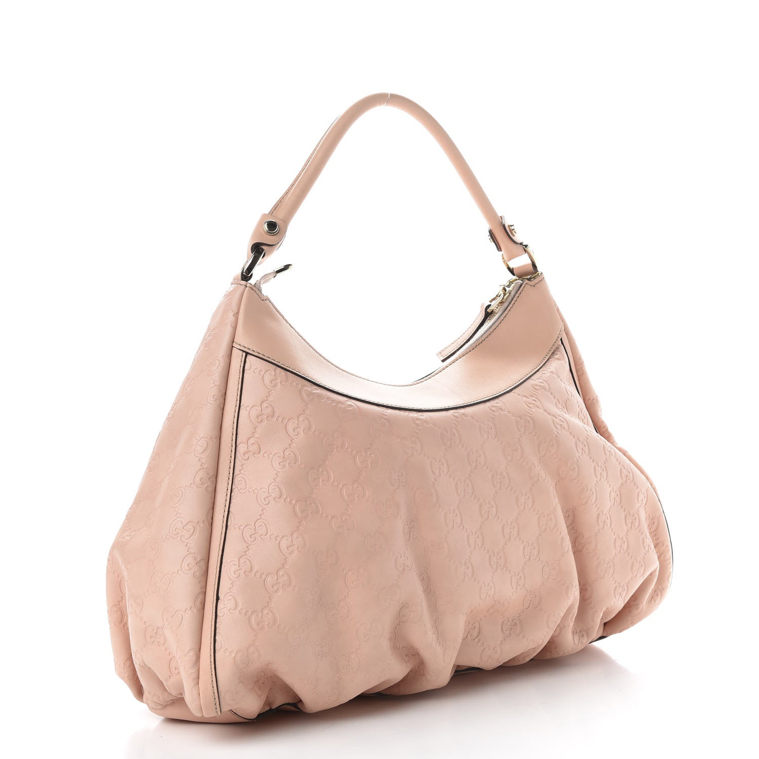 Gucci Guccissima Large D Gold Hobo Pink 3 of 10