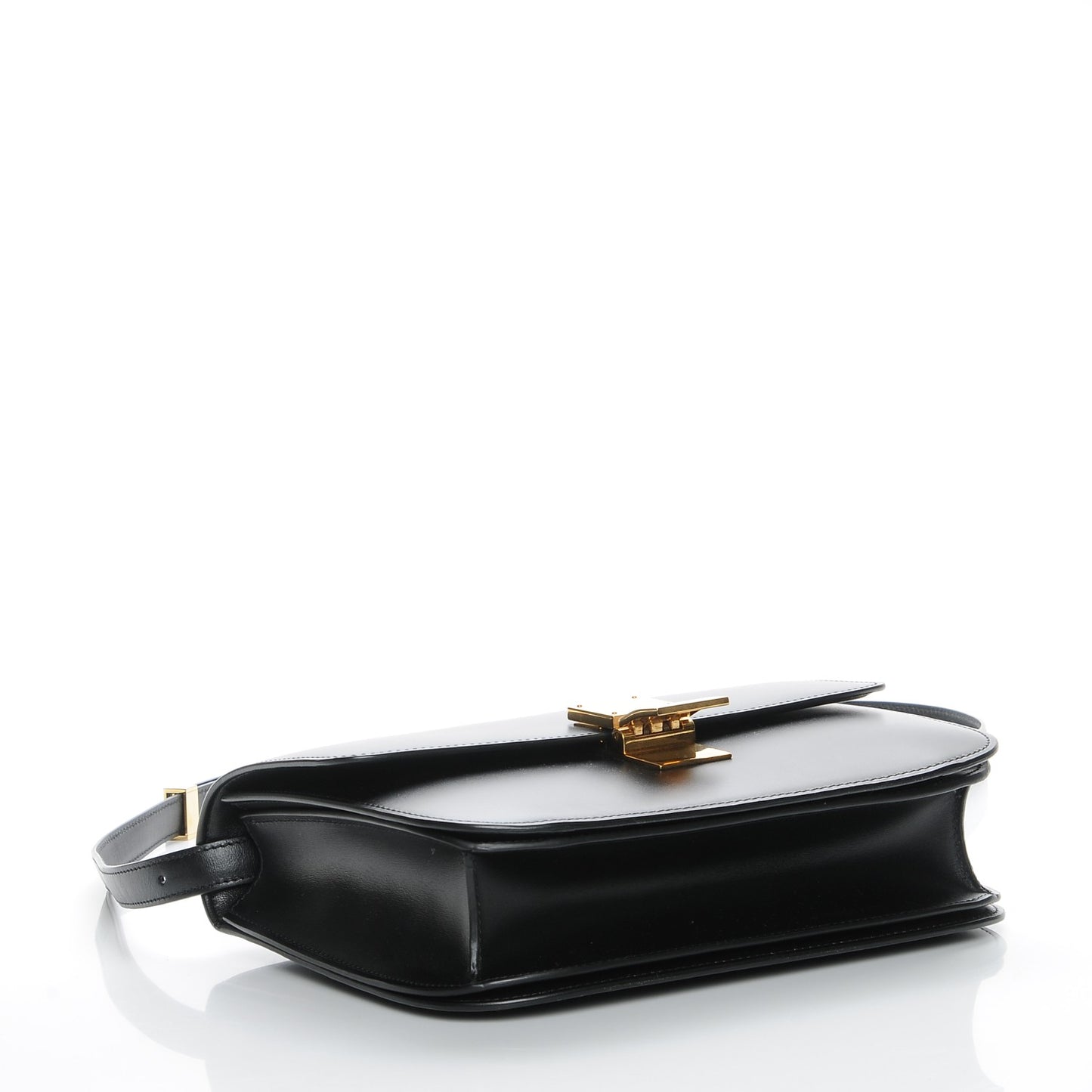 Box Calfskin Medium Classic Box Flap Bag Black
