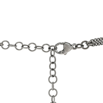 Chanel Crystal Pearl Enamel CC Butterfly Choker Necklace Silver 5 of 6