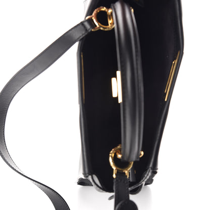 Fendi Vitello Seta Shiny Nappa Medium Peekaboo Iconic Satchel Black 8 of 12
