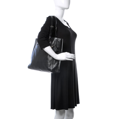 Prada Soft Calfskin Tote Black 2 of 14