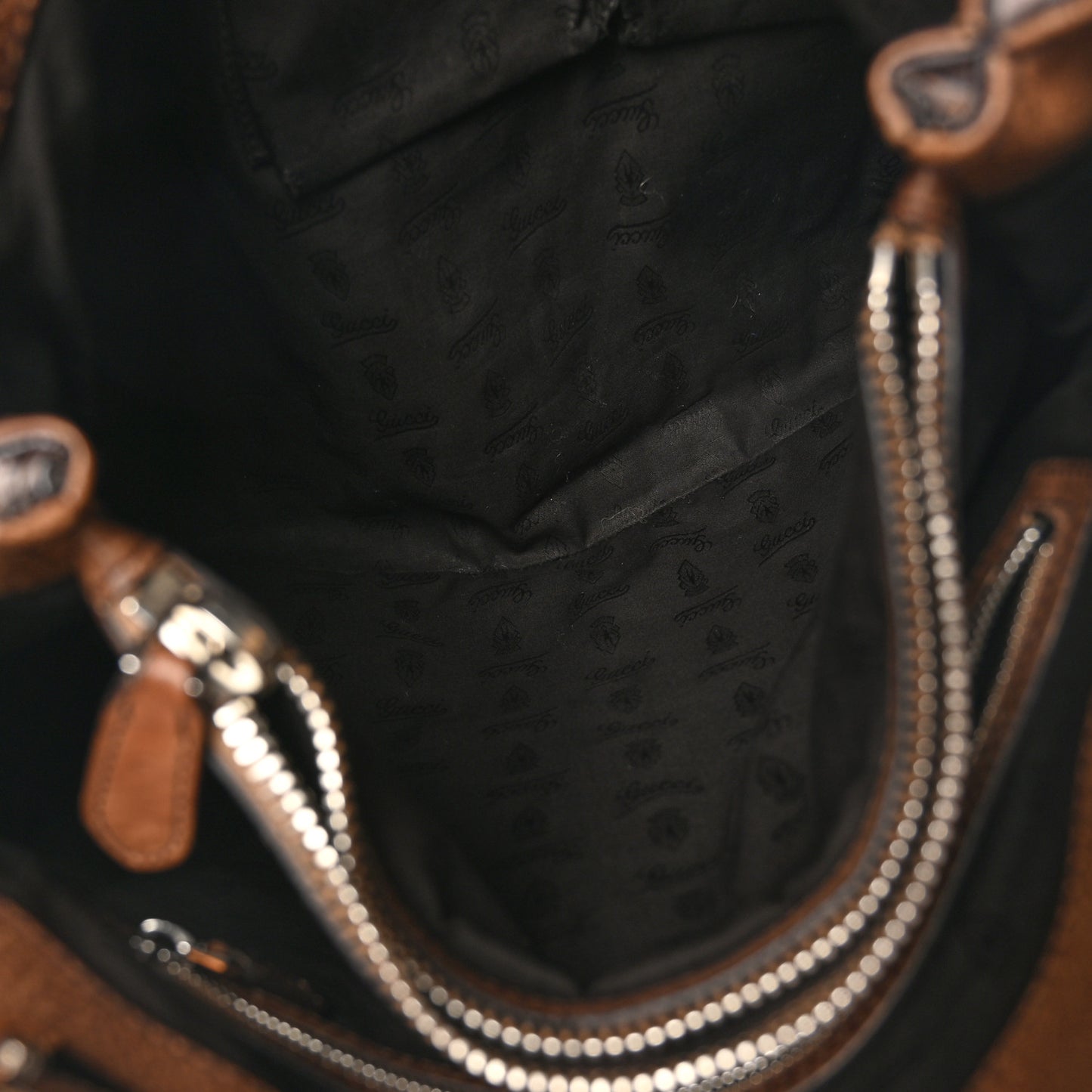 Pebbled Calfskin Large Bamboo Bar Tote Brown