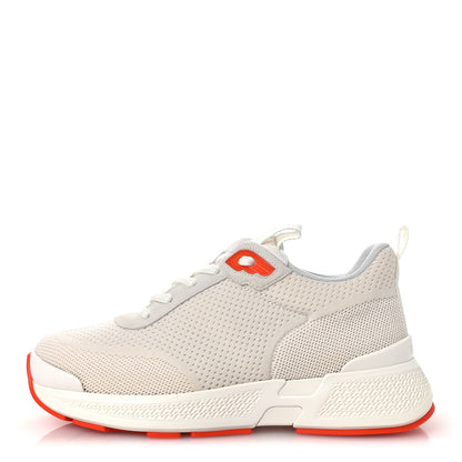 Hermes Technical Knit Suede Heros Sneakers 38 White 1 of 12
