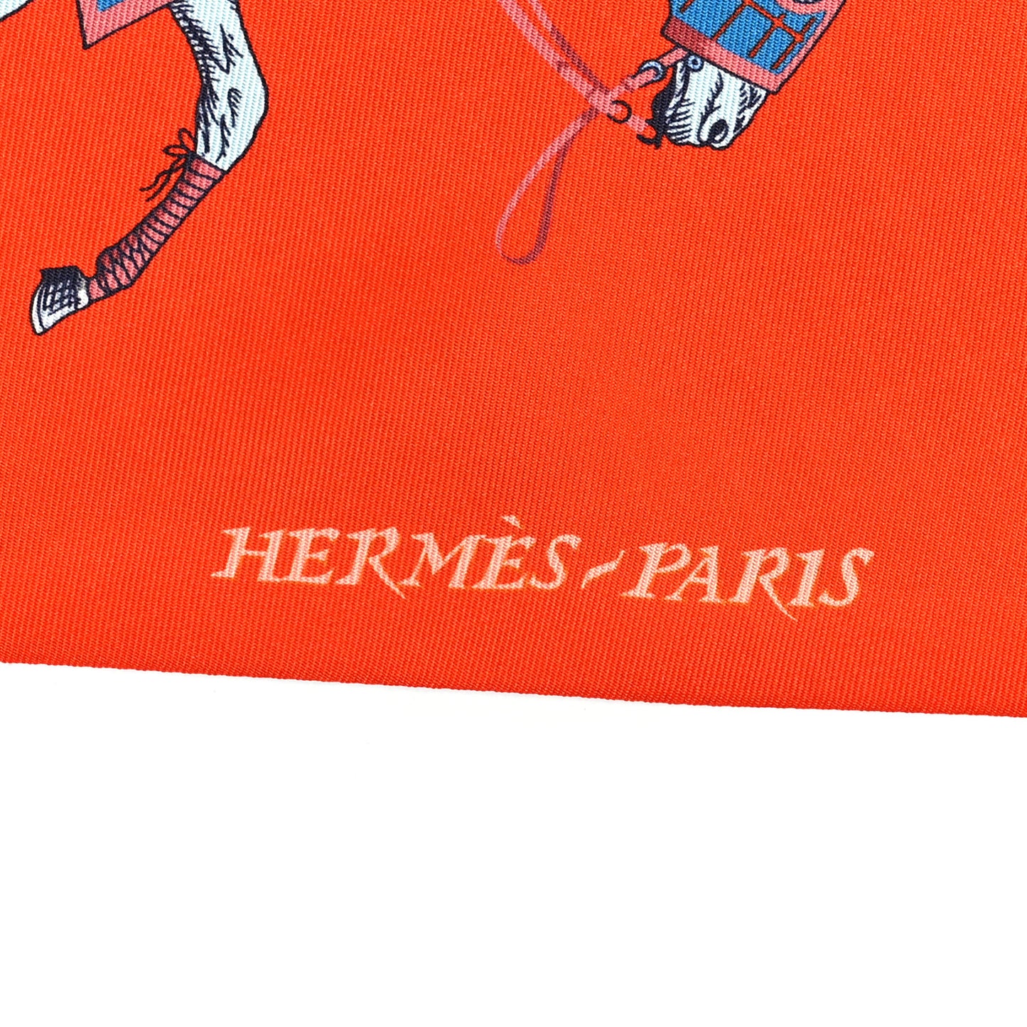 Silk Couvertures et Tenues de Jour a Carreaux Maxi Twilly Cut Vermillon Marine Ciel