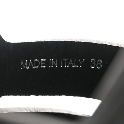 Prada Foam Rubber Triangle Logo Monolith 55mm Cage Sandals 38 Black 6 of 13