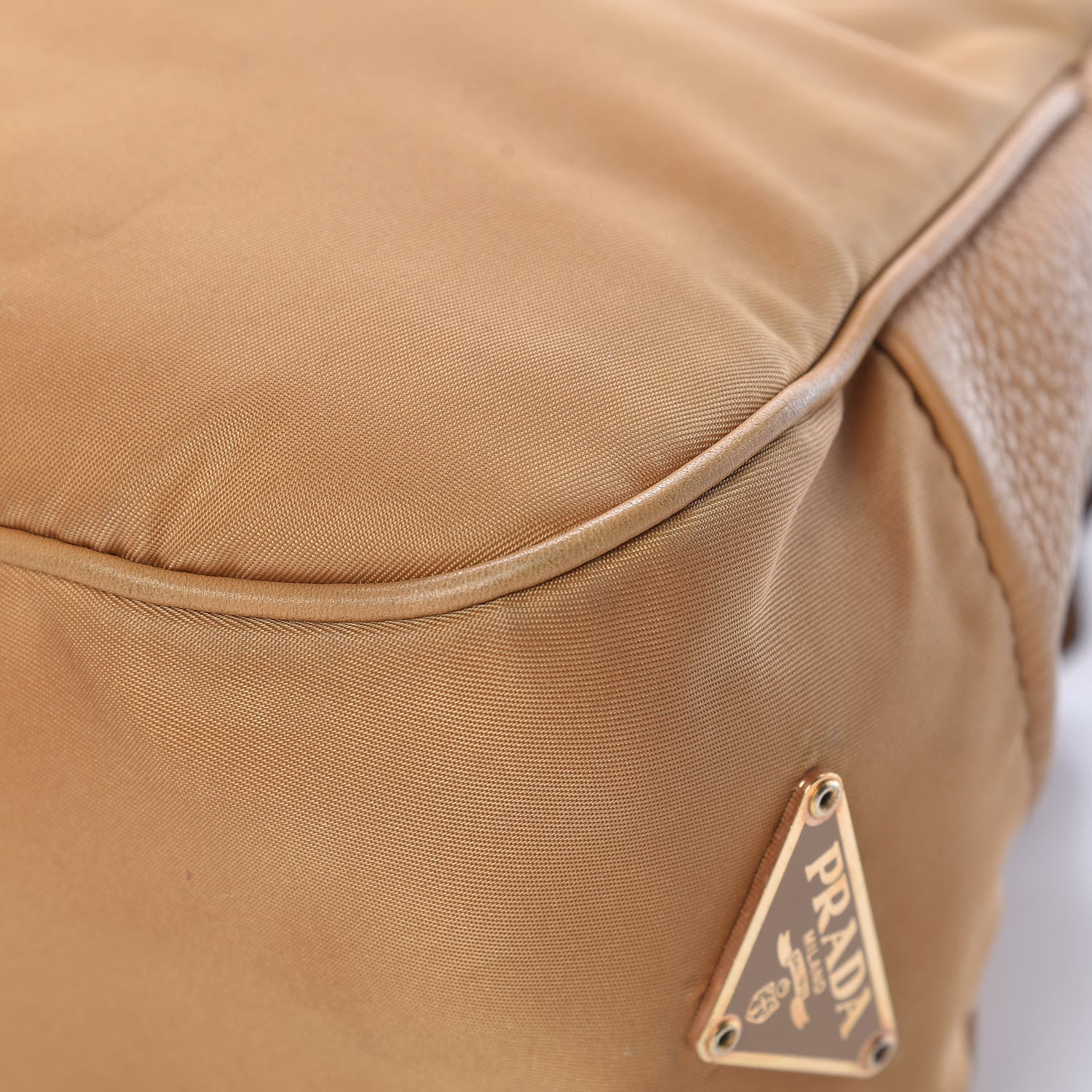 Prada Nylon Vitello Daino Pochette Sabbia 11 of 17