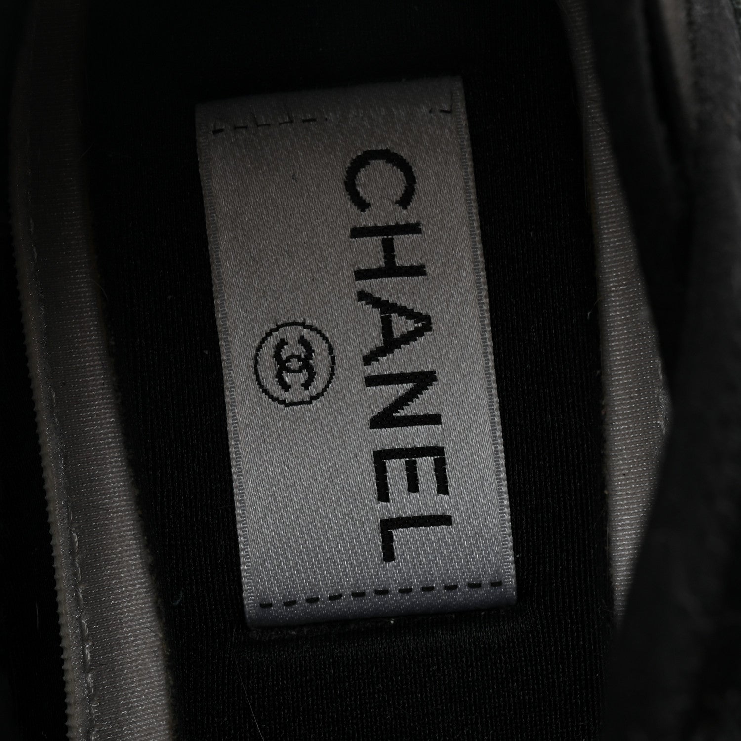 Chanel Velvet Calfskin Mixed Fibers CC Sneakers 36.5 Black 8 of 10
