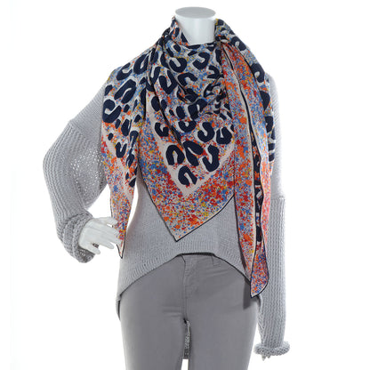 Louis Vuitton Silk Leo Spray Giant Square Piment 2 of 6