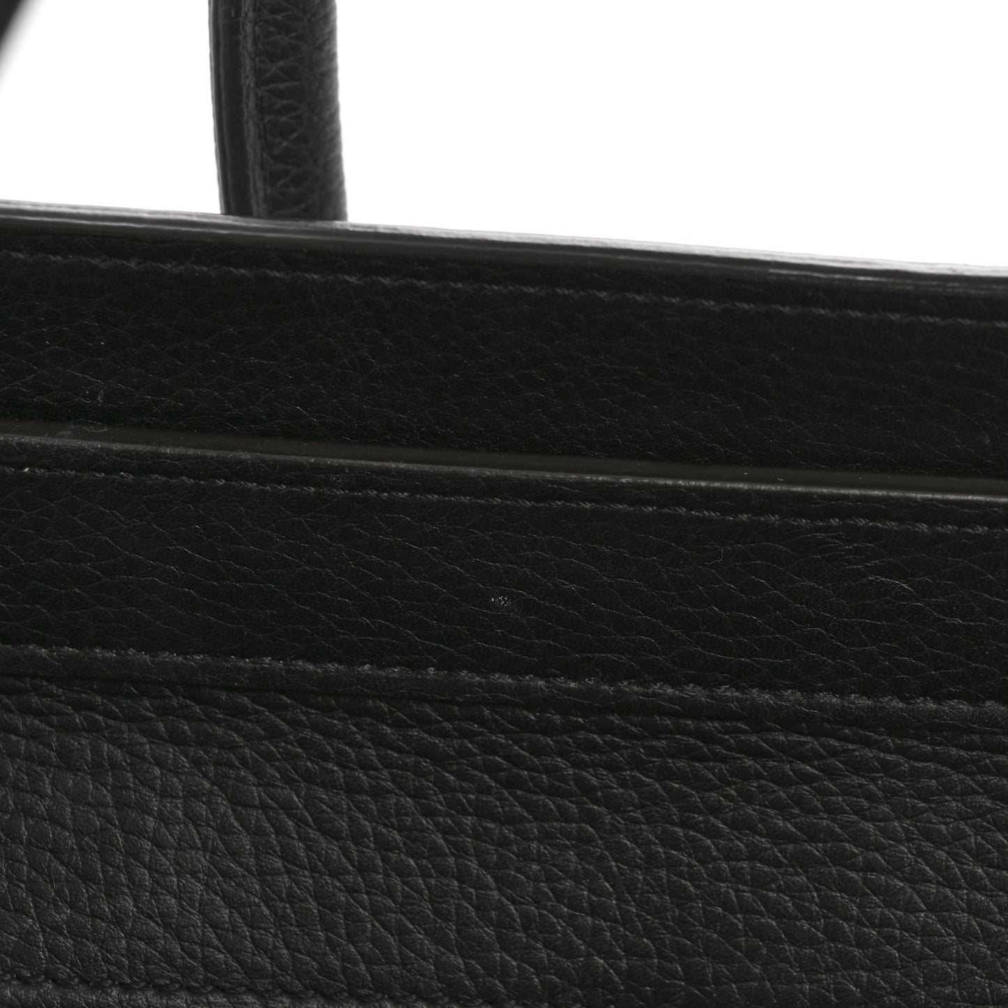 Drummed Calfskin Micro Luggage Black