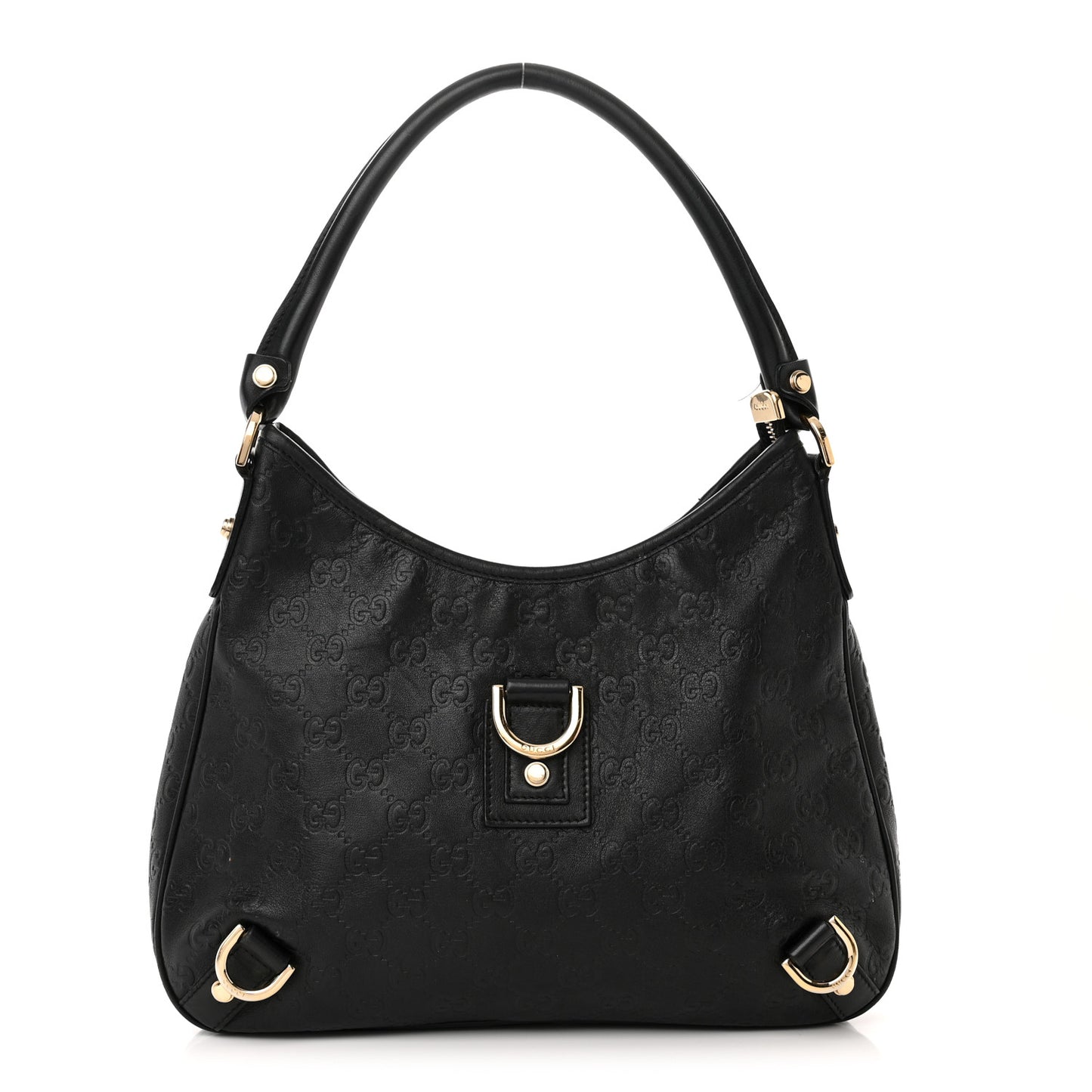 Guccissima Medium Abbey D Ring Hobo Black