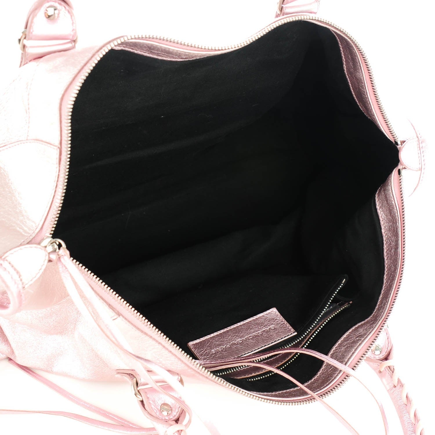 Balenciaga Metallic Agneau Classic Hardware Work Sparkle Pale Rose 6 of 8