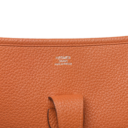 Hermes Taurillon Clemence Evelyne III GM Orange 6 of 12