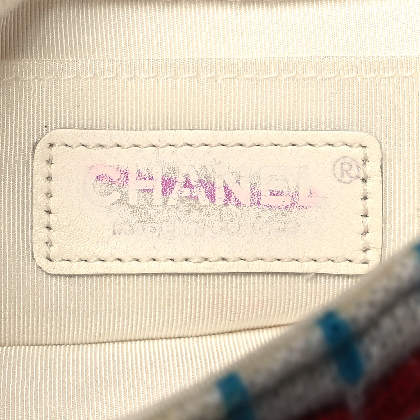 Cashmere Knit Extra Mini Single Flap White Multicolor