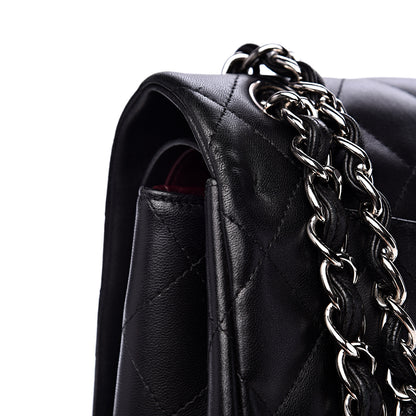 Chanel Lambskin Quilted Jumbo Double Flap Black 10 of 16