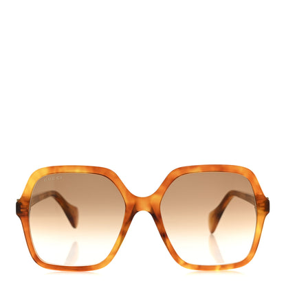 Gucci Acetate Oversize Rectangle Frame GG1072S Sunglasses Tortoise 2 of 8