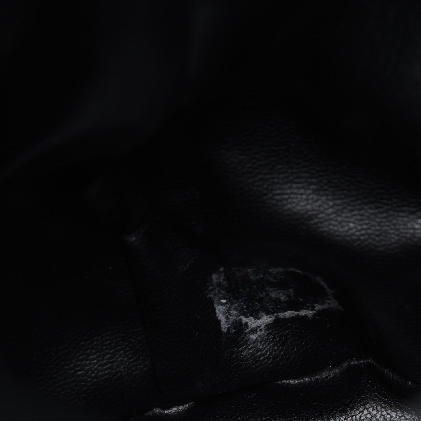 Lambskin Drawstring Bucket Bag Black