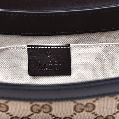 Gucci Monogram Margaux Calfskin Medium Emily Chain Shoulder Bag Beige Ebony Cocoa 6 of 13