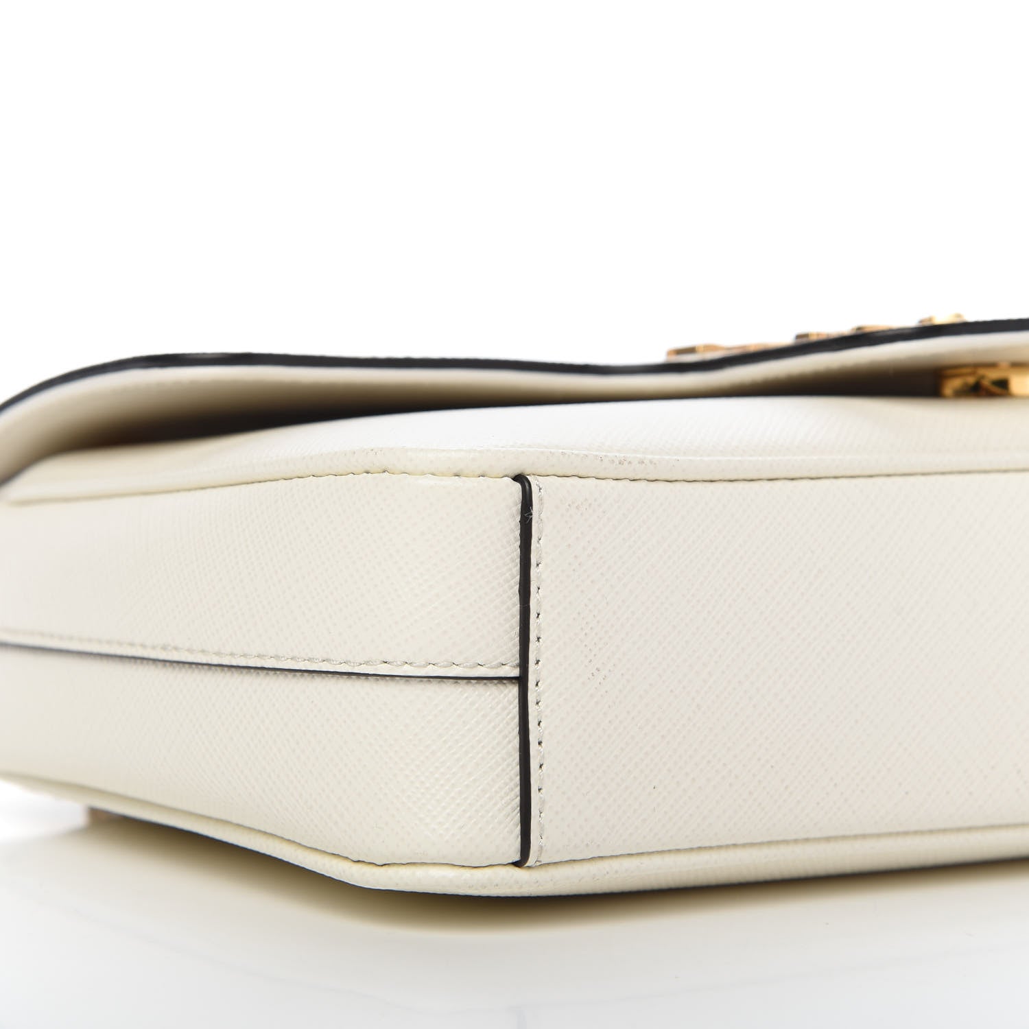 Prada Saffiano Flap Shoulder Bag Talco 6 of 10