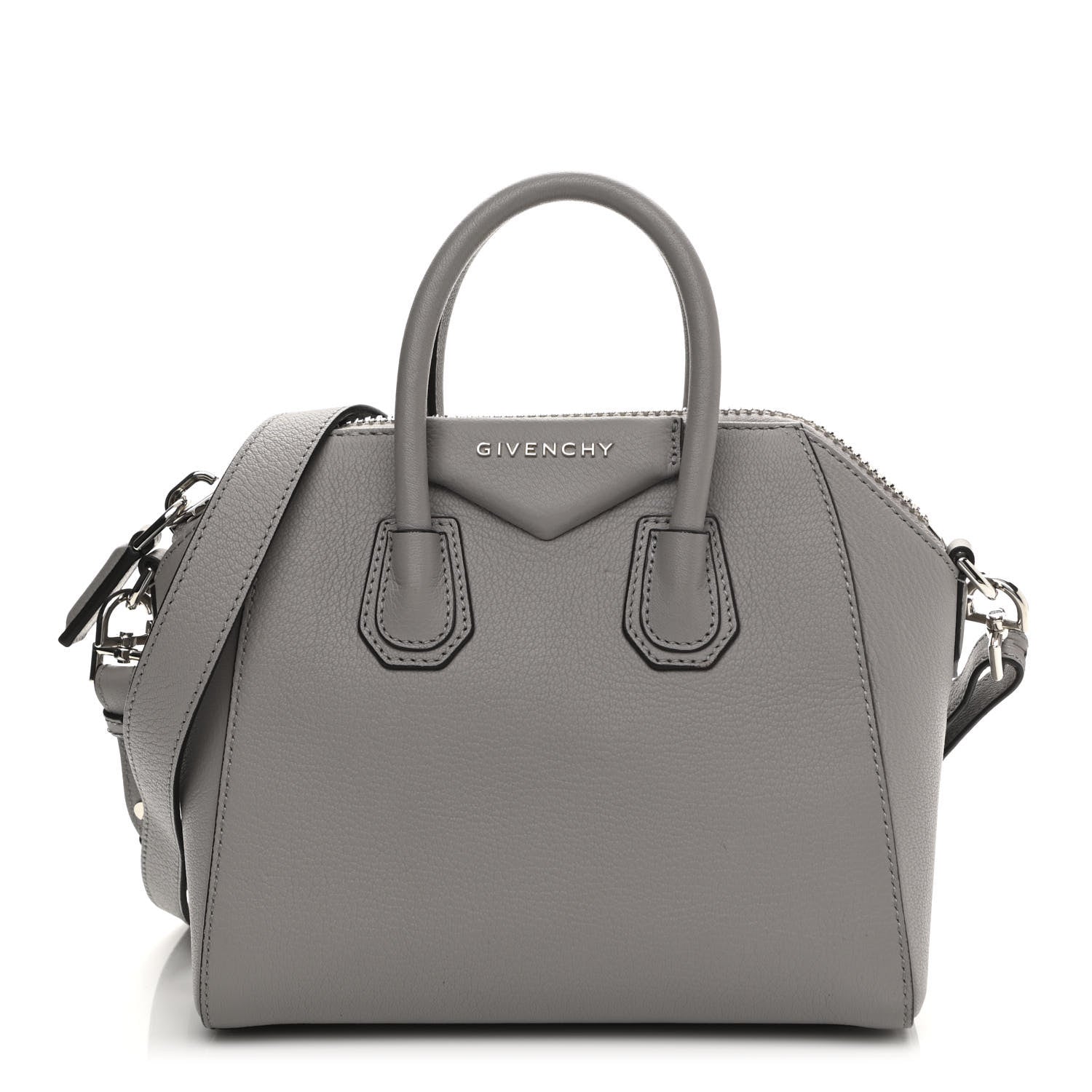 Givenchy Sugar Goatskin Mini Antigona Pearl Grey 1 of 11
