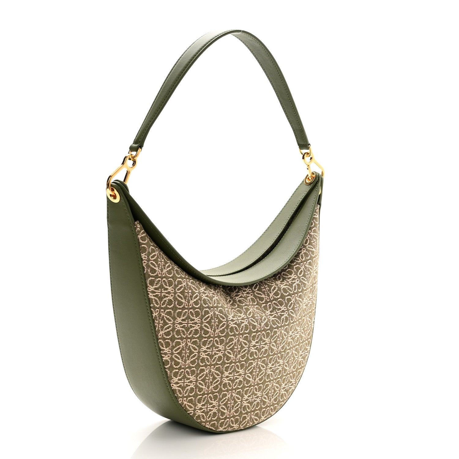 Loewe Jacquard Anagram Calfskin Luna Bag Avocado 3 of 10