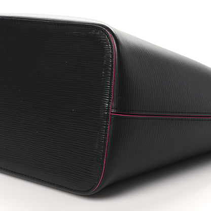 Louis Vuitton Epi Neverfull MM Black Hot Pink 10 of 11