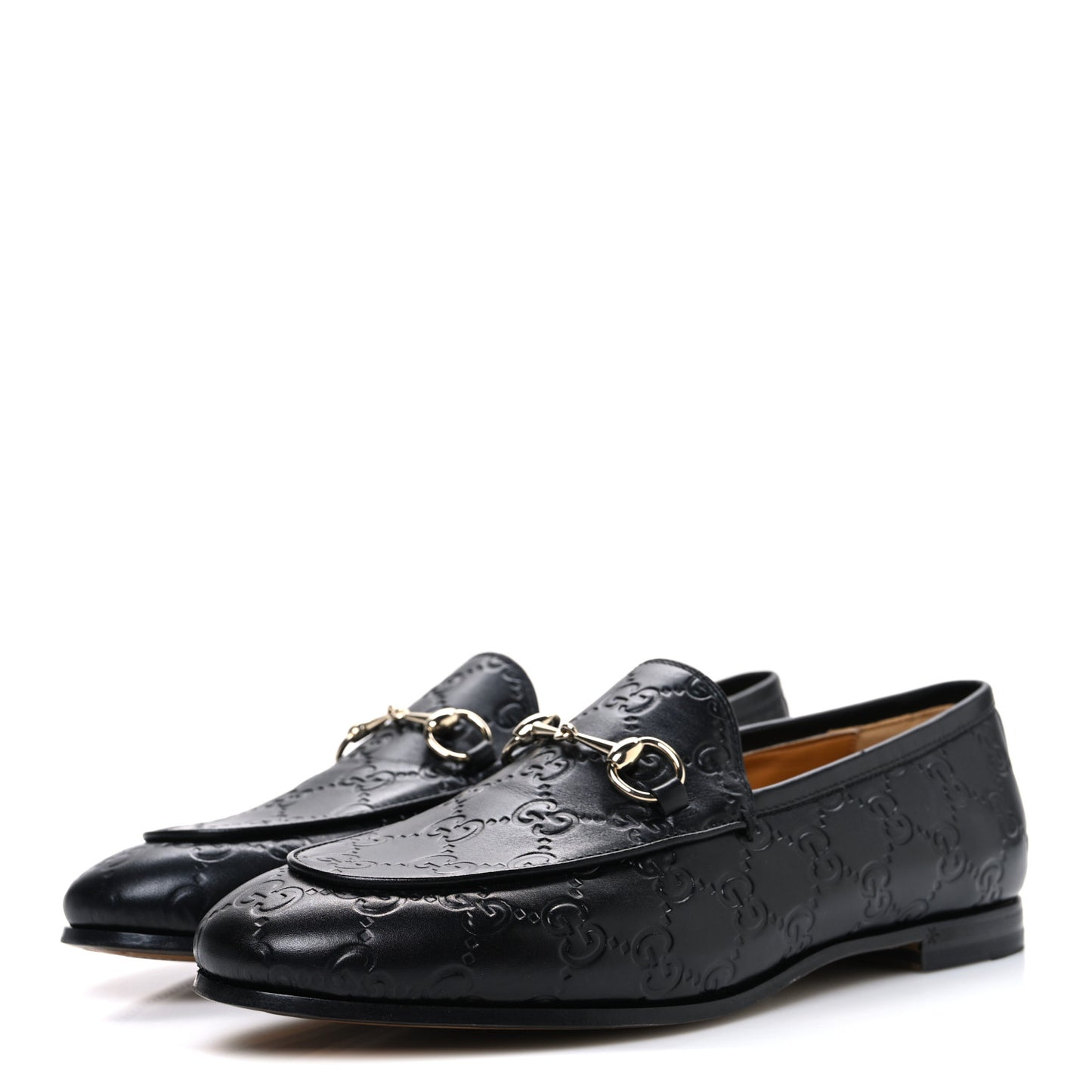 Betis Glamour Calfskin Guccissima Womens Jordaan Loafers 38 Black