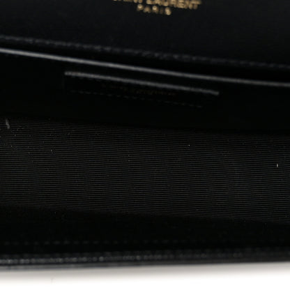 Saint Laurent Grain De Poudre Medium Classic Monogram Kate Satchel Black Black 5 of 11