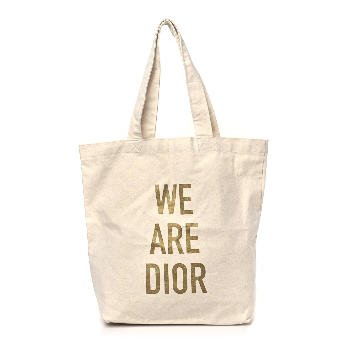 Canvas Print "We Are Dior" Tote Ivory Gold