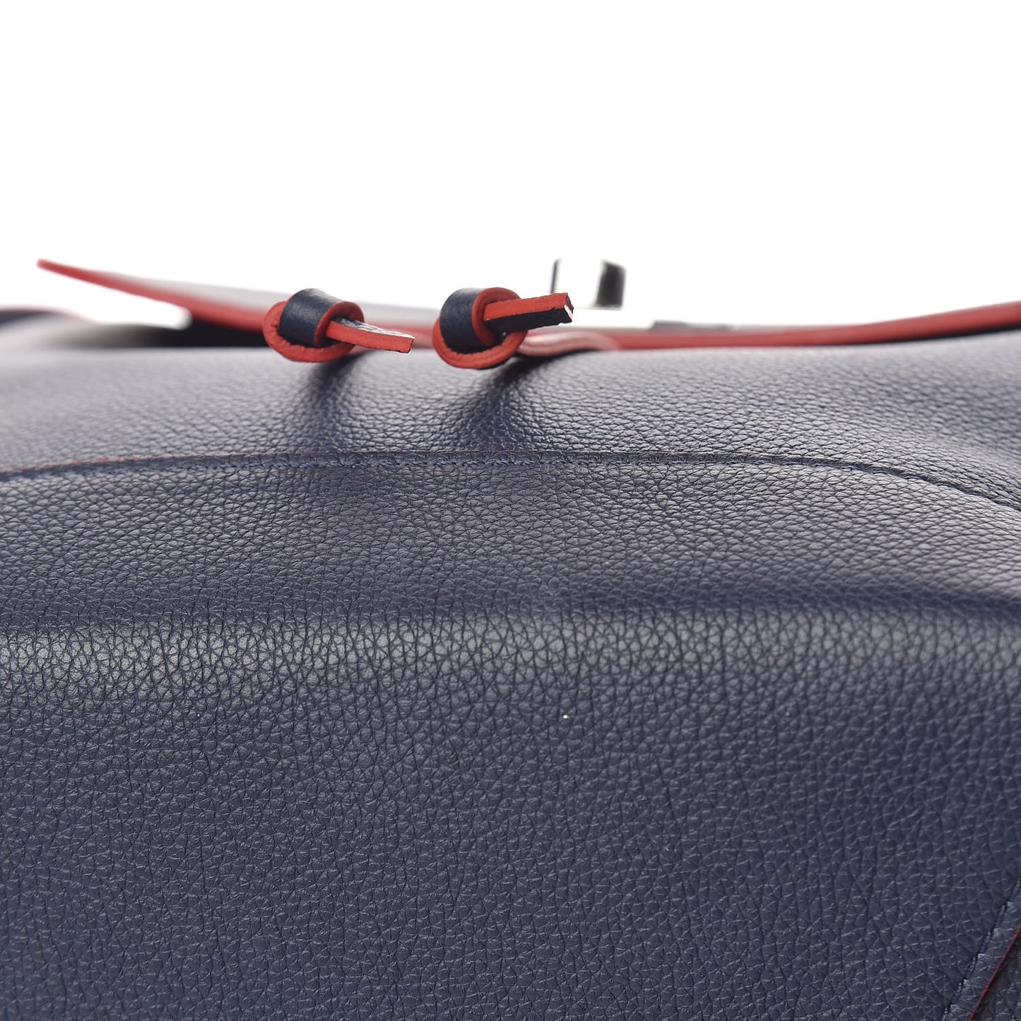 Soft Calfskin Lockme Backpack Marine Rouge