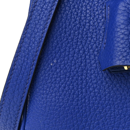 Hermes Taurillon Clemence Kelly Retourne 28 Bleu Electrique 11 of 11
