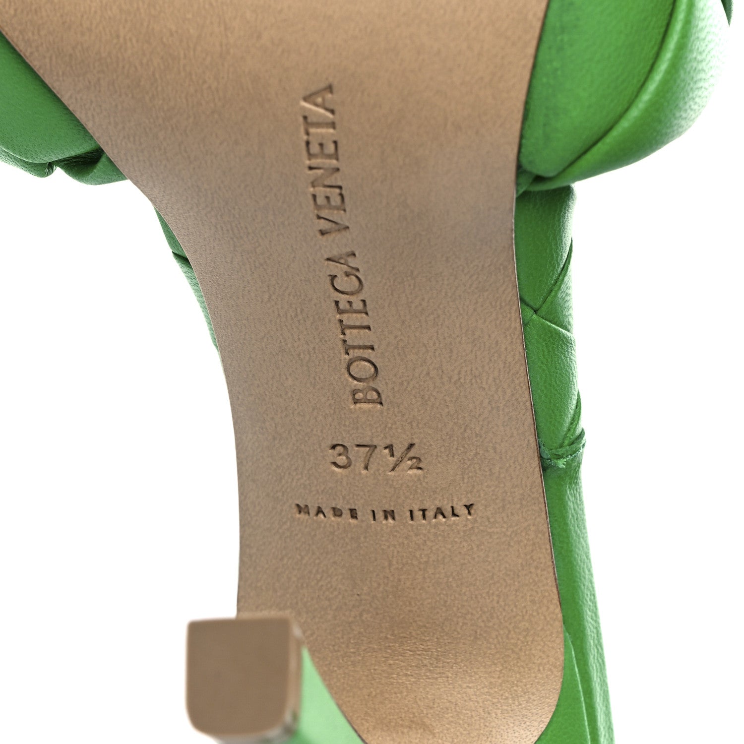 Bottega Veneta Nappa Maxi Intrecciato Lido 90mm Mule Sandals 37.5 Grass 6 of 7