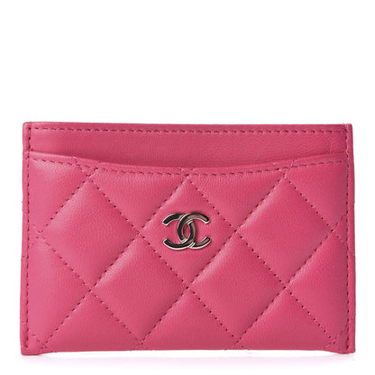 Chanel Lambskin Quilted Card Holder Pink 1 of 7