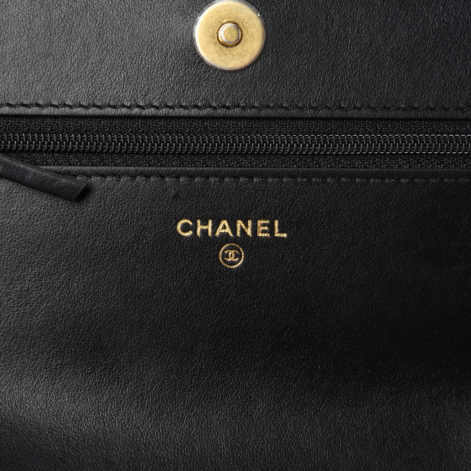 Chanel Tweed Quilted Chanel 19 Wallet On Chain WOC Black Beige 8 of 12