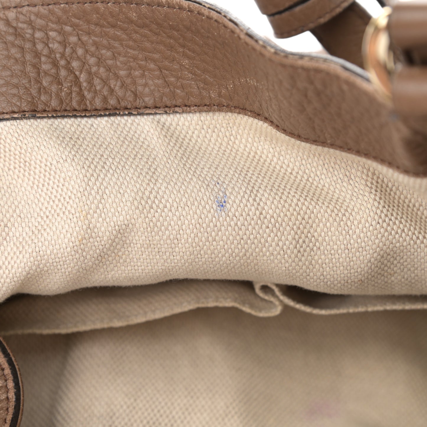 Pebbled Calfskin Medium Soho Shoulder Bag Brown