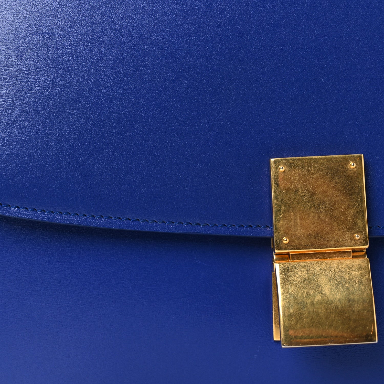 Celine Box Calfskin Medium Classic Box Flap Bag Indigo 10 of 14
