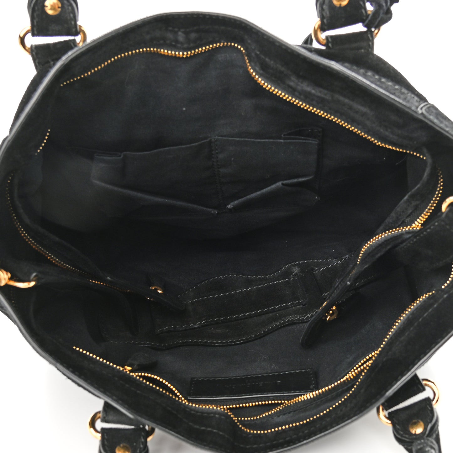 Baby Daim Suede Giant 12 Gold Hardware City Black