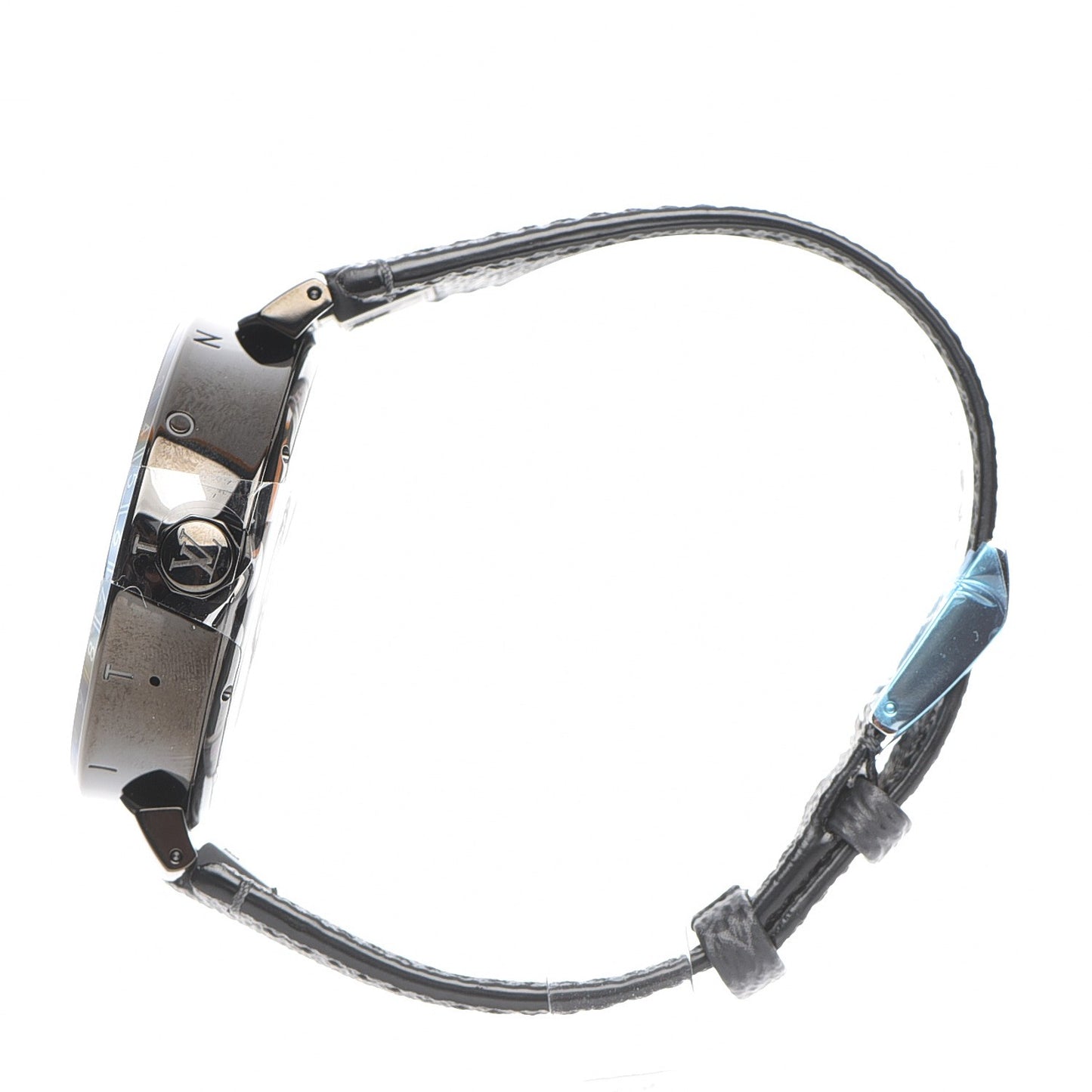 Stainless Steel Monogram Eclipse Tambour Horizon 42mm Smartwatch Black