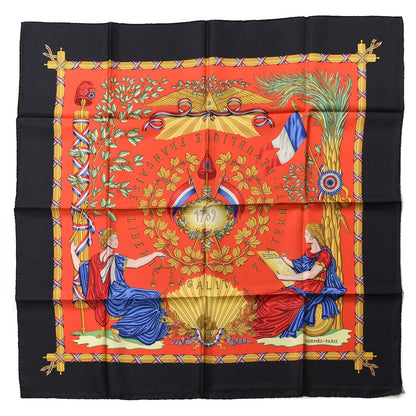 Hermes Silk Republique Francaise Liberte Egalite Fraternite 1789 Scarf 90 1 of 4