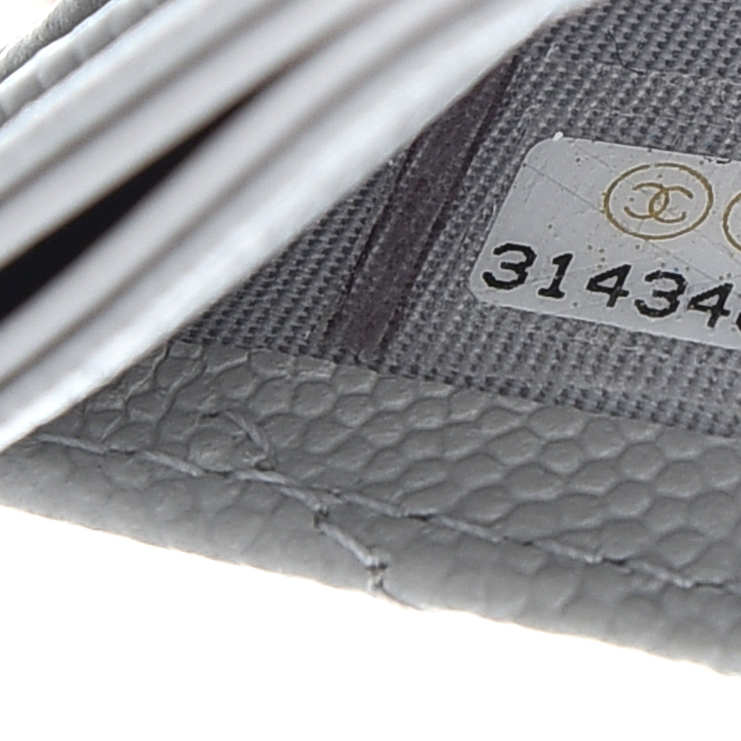 Chanel Caviar Quilted Card Holder Grey 8 of 9