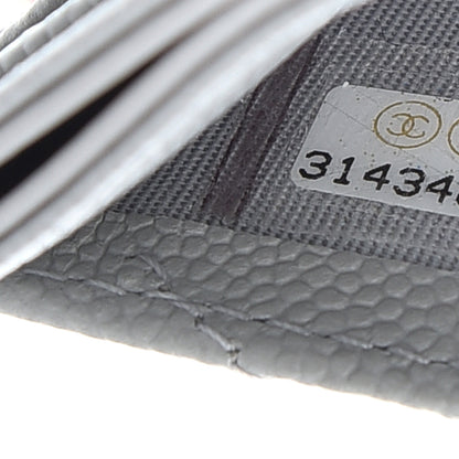 Chanel Caviar Quilted Card Holder Grey 8 of 9